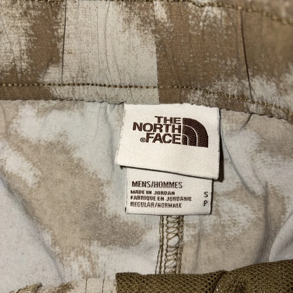 North Face Camo Outdoor Hiking Cargo Utility Shorts Men's Small Green 28